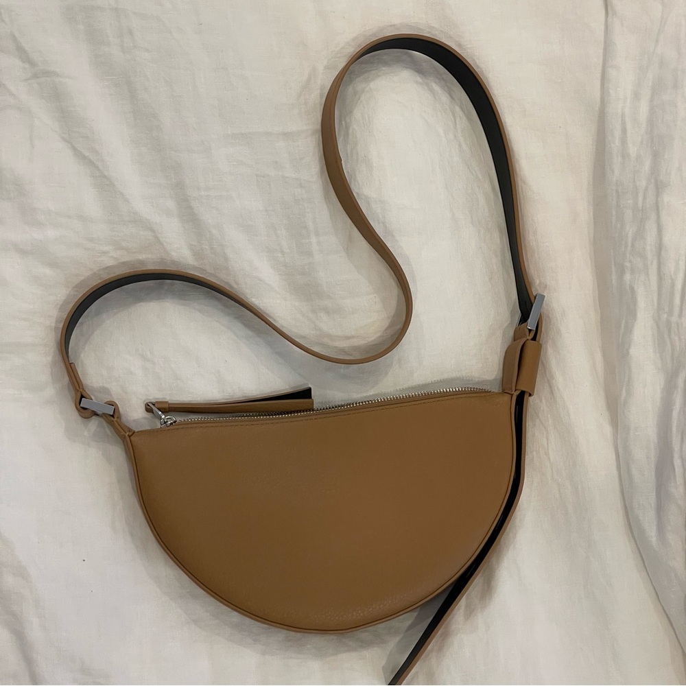 All saints half moon leather bag